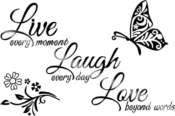 Εμπνευσμένος ζήστε αυτοκόλλητες ετικέττες κάθε ακρυλικές τοίχων καθρεφτών λέξεων Mom για το γέλιο κάθε μέρα