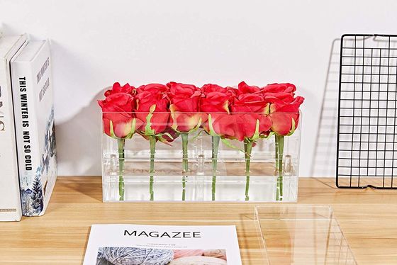 Αδιάβροχη καθημερινή διακόσμηση κιβωτίων συνεχών τριαντάφυλλων ακρυλική για 25 τριαντάφυλλα
