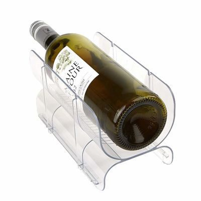 Μορφωματικό ακρυλικό πλαστικό σύστημα αποθήκευσης ψυγείων κατόχων μπουκαλιών κρασιού