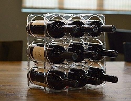 Lucite πλεξιγκλάς ακρυλικό ράφι μπουκαλιών, πλαστικός κάτοχος μπουκαλιών κρασιού για το ψυγείο