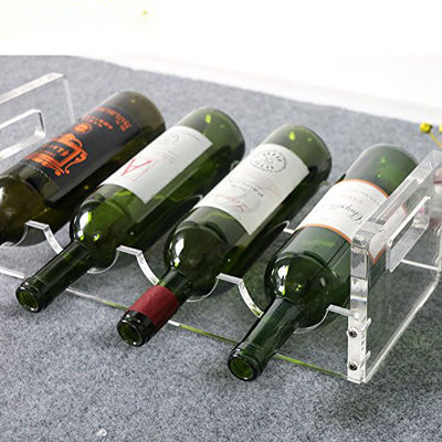 Διαφανές Stackable 18.9x8x4cm κρασιού PMMA ακρυλικό μέγεθος ραφιών