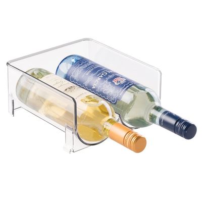 Πλαστική ακρυλική αντίσταση αντίκτυπου κατόχων μπουκαλιών κρασιού για Countertops κουζινών Stackable