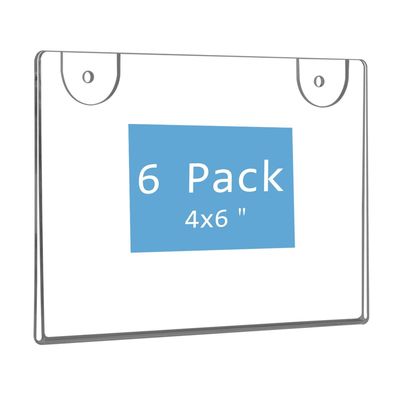 Ο οριζόντιος ακρυλικός τοίχος κατόχων σημαδιών τοποθετεί προσαρμοσμένο το 4x6 λογότυπο