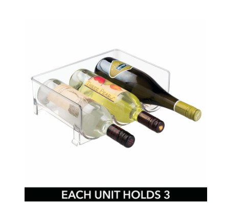 Stackable ακρυλικός κάτοχος μπουκαλιών κρασιού cOem για Countertops κουζινών